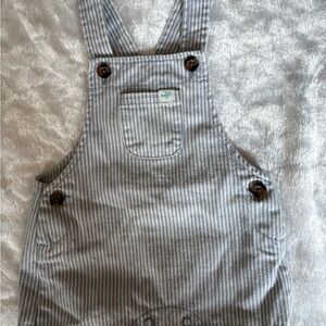 Carter's Light Blue and White Striped Overalls